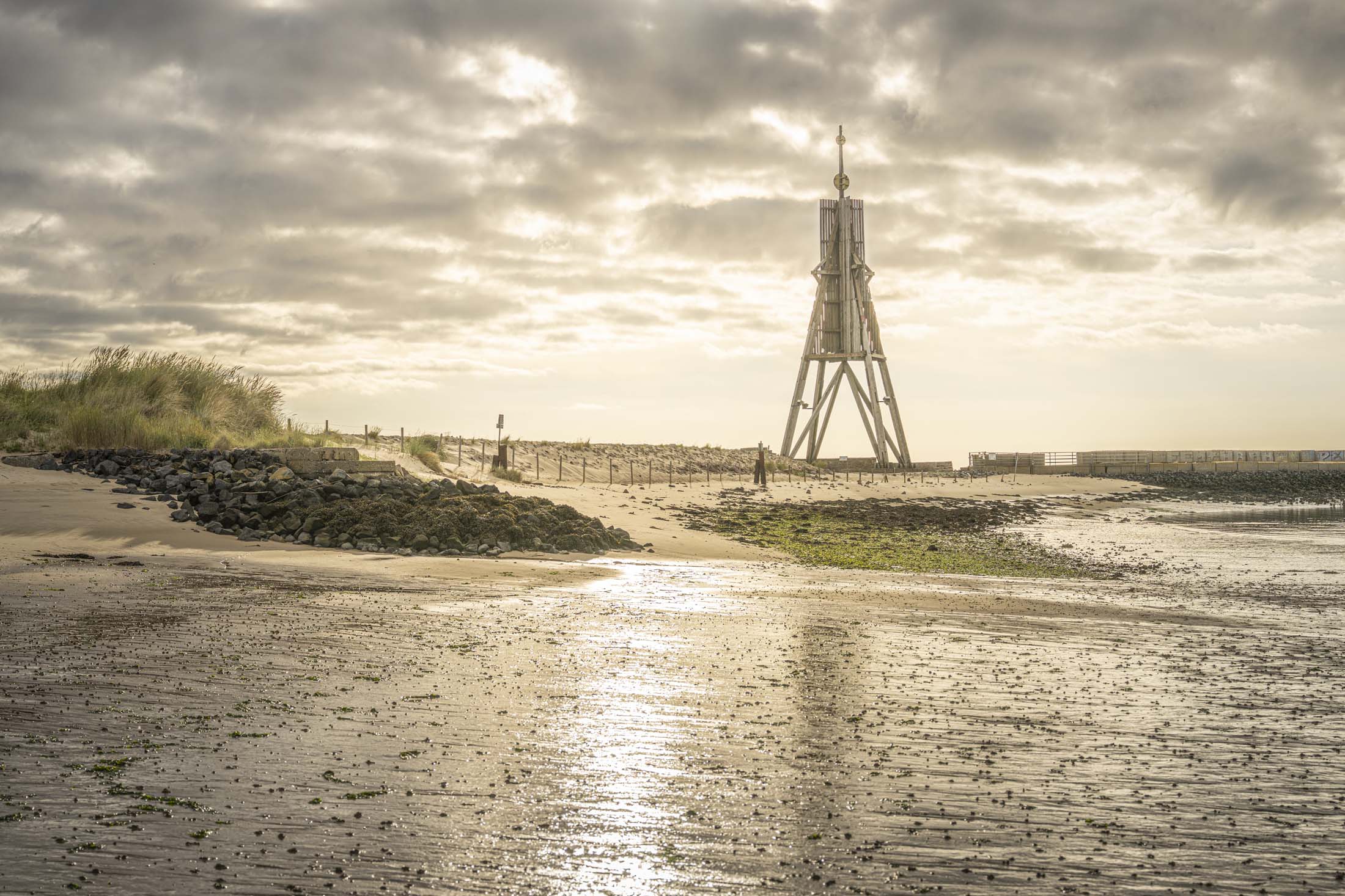 Blick auf den Strand in Cuxhaven